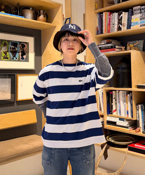 Heg.さんの「BEAMS WOMEN｜【別注】NEW ERA / MLB リバーシブル バケットハット」を使ったコーディネート