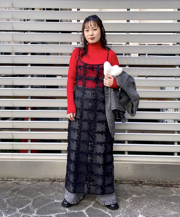 カタヤマ アヤさんの「BEAMS WOMEN｜チェック ビーバー ダブル ハーフコート」を使ったコーディネート