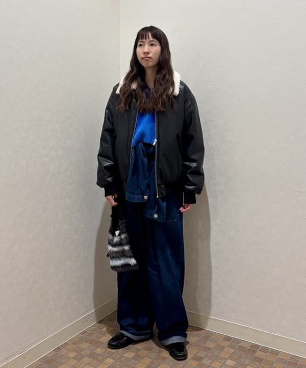 はやしあかねさんの「BEAMS WOMEN｜フェザー シャギー スキッパー ニット」を使ったコーディネート