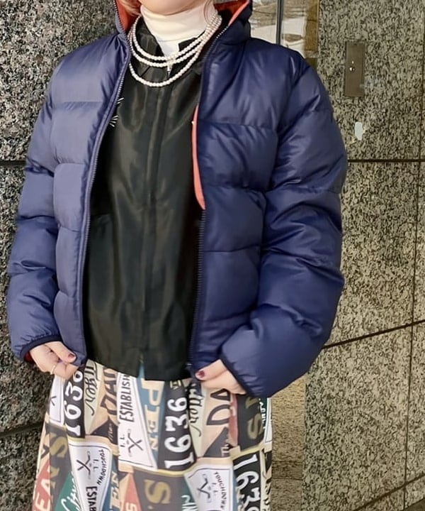 小原 もこさんの「BEAMS WOMEN｜リバーシブル ダウン ジャケット」を使ったコーディネート