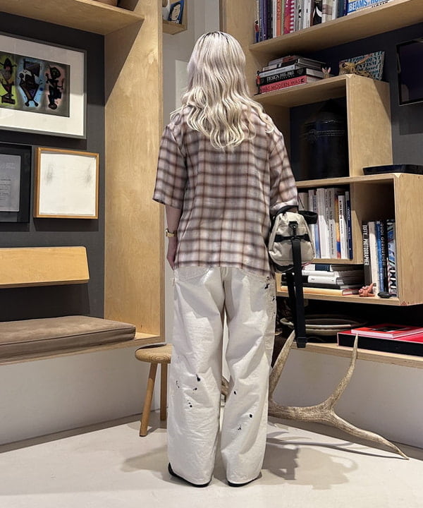 ando naoさんの「BEAMS WOMEN｜maturely / ボイル チェック 5スリーブ シャツ」を使ったコーディネート