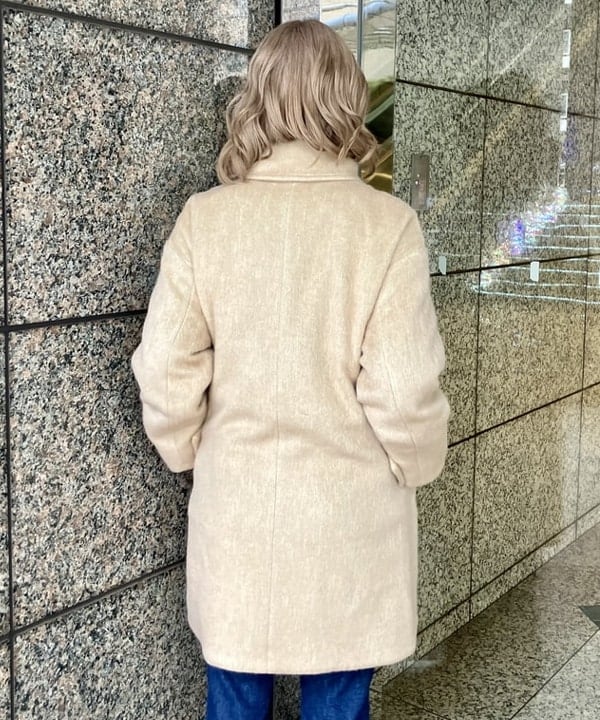 小原 もこさんの「BEAMS WOMEN｜maturely / シャギー ヘリンボーン ダッフルコート」を使ったコーディネート