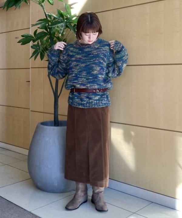 Hazukiさんの「BEAMS WOMEN｜1.5ゲージ マルチ バルキー ニット」を使ったコーディネート