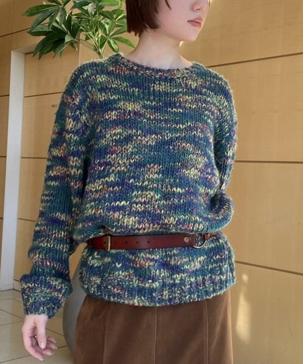 Hazukiさんの「BEAMS WOMEN｜1.5ゲージ マルチ バルキー ニット」を使ったコーディネート