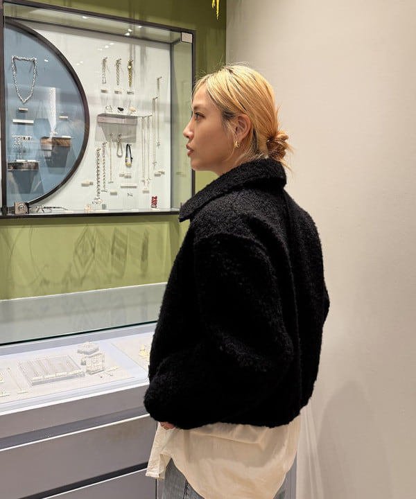 れいなさんの「BEAMS WOMEN｜ループ シャギー ジップ ブルゾン」を使ったコーディネート