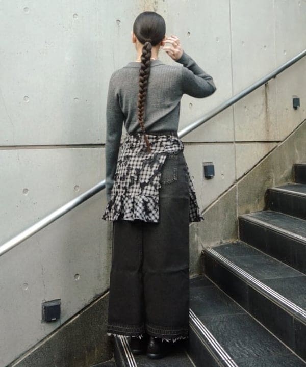 ちりこさんの「BEAMS WOMEN｜リブ ポロ カーディガン」を使ったコーディネート