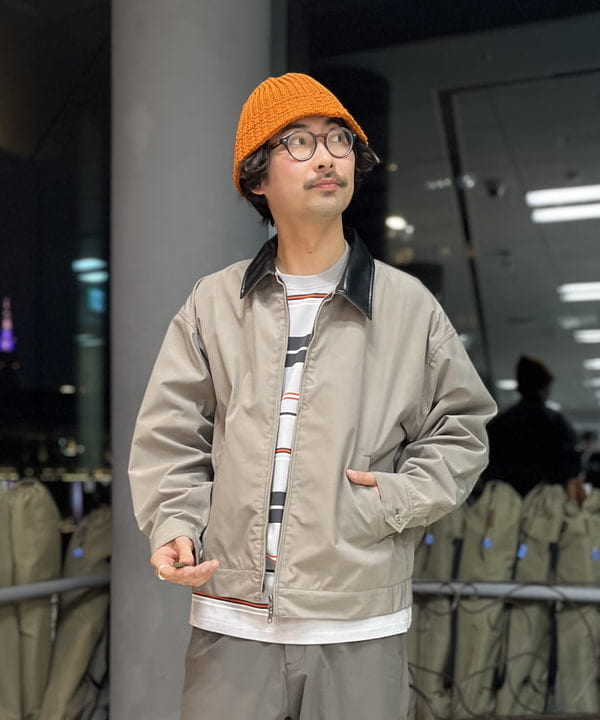 BAKU(東江 漠)さんの「BEAMS WOMEN｜シンセティックレザーカラー ジャケット」を使ったコーディネート