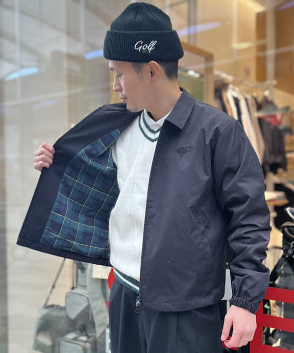 ビームスゴルフ　ワッペンジャンパー 美品　黒に近い紺色　最終値下げ ビームス ゴルフ 軽井沢・プリンスショッピングプラザ店（1157824