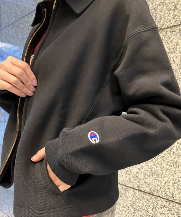 加歩さんの「BEAMS WOMEN｜【別注】Champion / ジップ スウェット」を使ったコーディネート