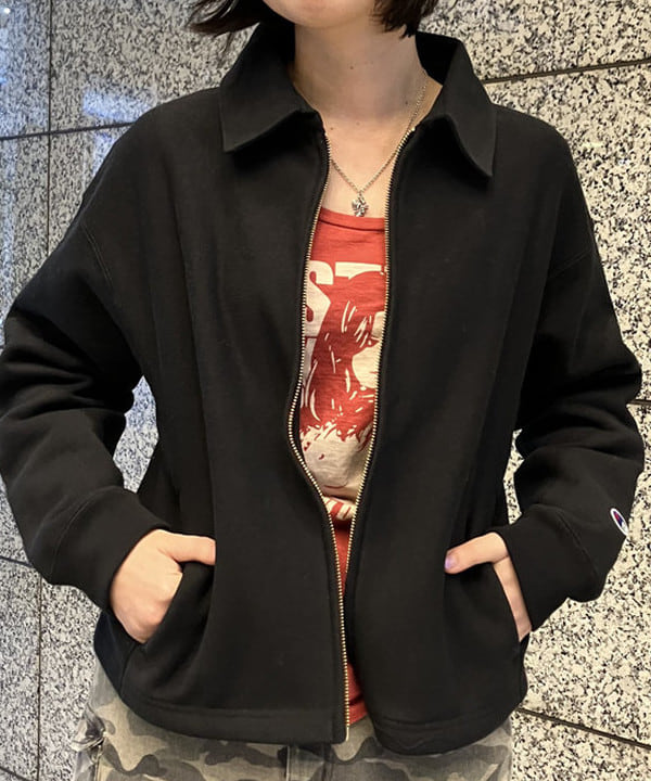 加歩さんの「BEAMS WOMEN｜【別注】Champion / ジップ スウェット」を使ったコーディネート