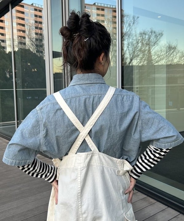 清水 彩乃さんの「BEAMS WOMEN｜BEAMS BOY / フライス 1cm ボーダー」を使ったコーディネート