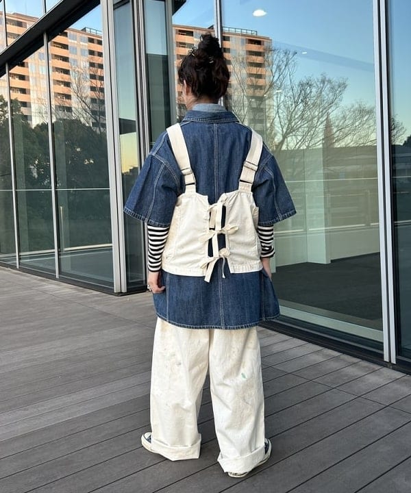 清水 彩乃さんの「BEAMS WOMEN｜BEAMS BOY / フライス 1cm ボーダー」を使ったコーディネート