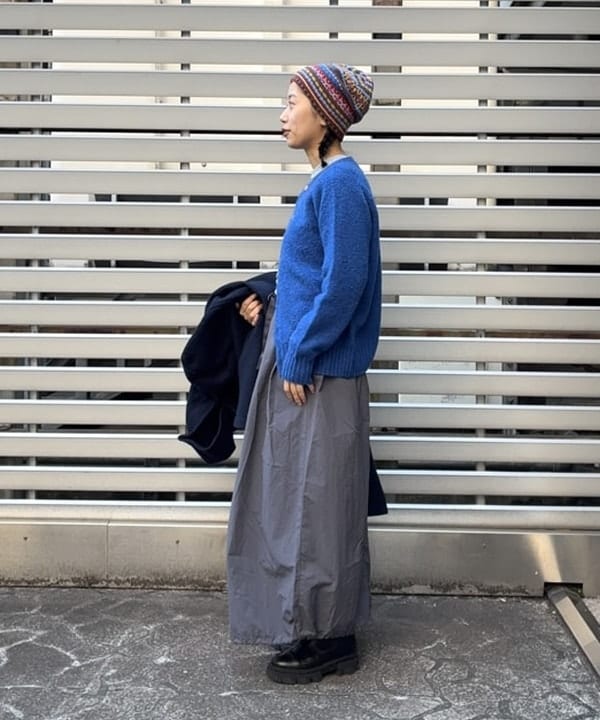 オカモト ミサキさんの「BEAMS WOMEN｜モッサー ロング ダッフルコート 25FW」を使ったコーディネート