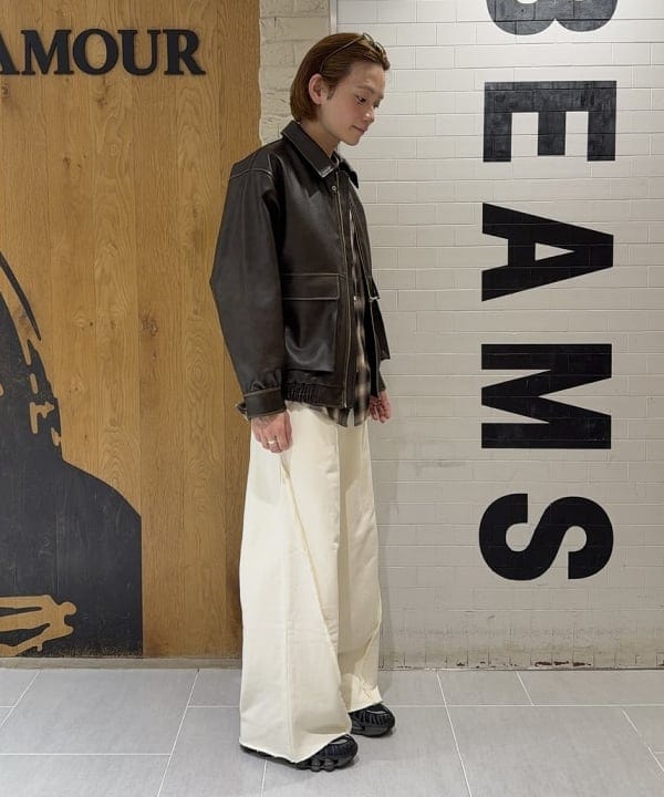 マツミヤさんの「BEAMS WOMEN｜オンブレチェック ビッグ シャツ」を使ったコーディネート