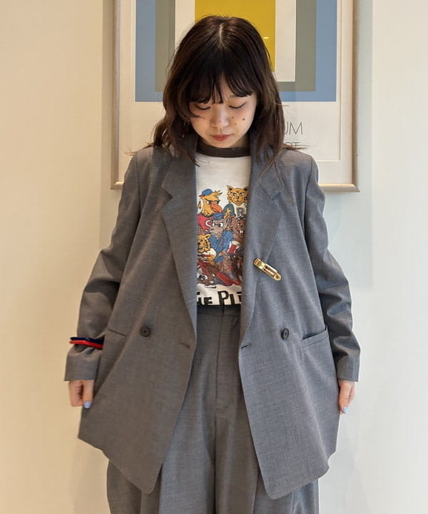ナツハさんの「BEAMS WOMEN｜maturely / ティー ダブ ダブル ブレステッド ジャケット」を使ったコーディネート