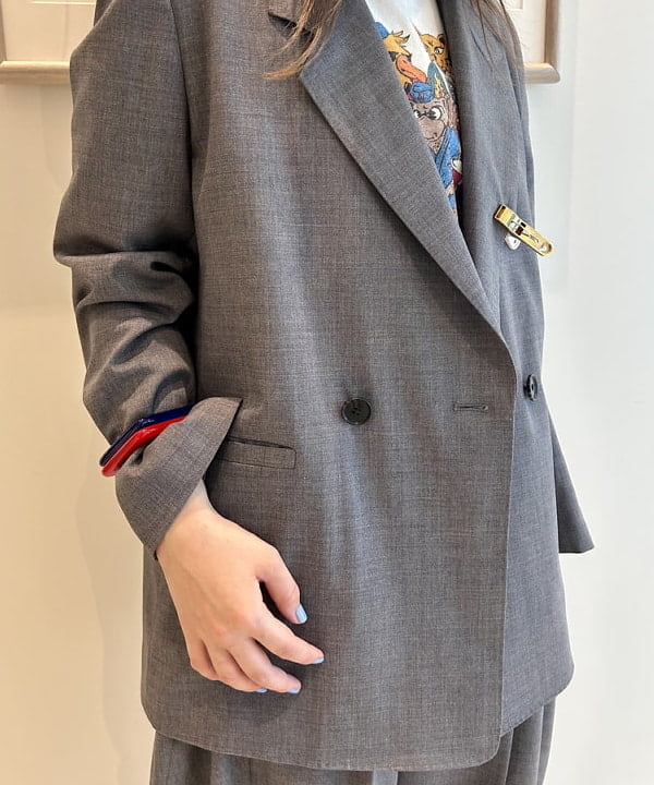 ナツハさんの「BEAMS WOMEN｜maturely / ティー ダブ ダブル ブレステッド ジャケット」を使ったコーディネート