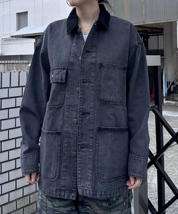 なるみさんの「フェード デニム ルーズ カバーオールジャケット」を使ったコーディネート