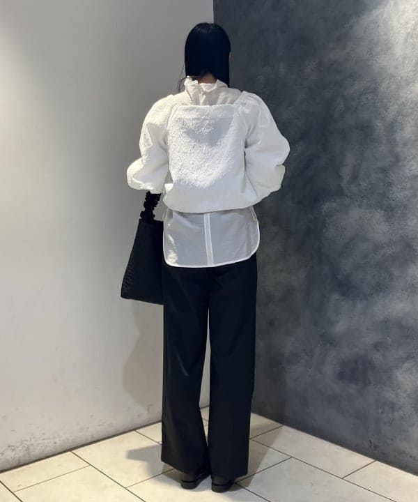 OSUMIさんの「BEAMS WOMEN｜エディター東原妙子 &times; Demi-Luxe BEAMS / 2WAY ジャカード ブラウス」を使ったコーディネート