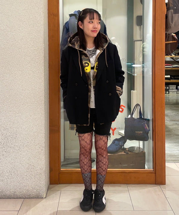 rinnaさんの「BEAMS WOMEN｜I Hate Monday / Flower Jacquard Lace ストッキング」を使ったコーディネート