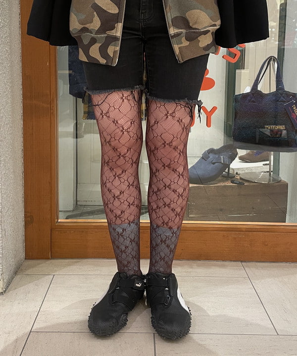 rinnaさんの「BEAMS WOMEN｜I Hate Monday / Flower Jacquard Lace ストッキング」を使ったコーディネート