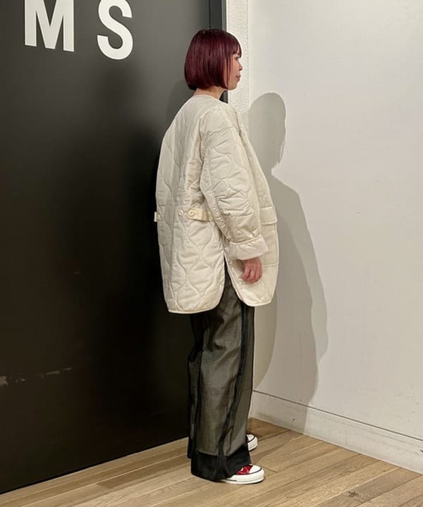 早川 萌子さんの「BEAMS WOMEN｜キルティング ノーカラー ブルゾン」を使ったコーディネート