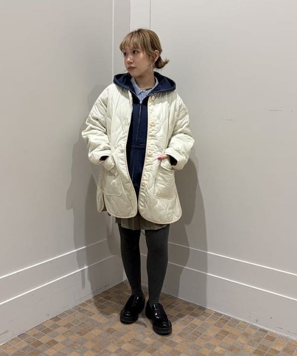 まゆちゃんさんの「BEAMS WOMEN｜キルティング ノーカラー ブルゾン」を使ったコーディネート