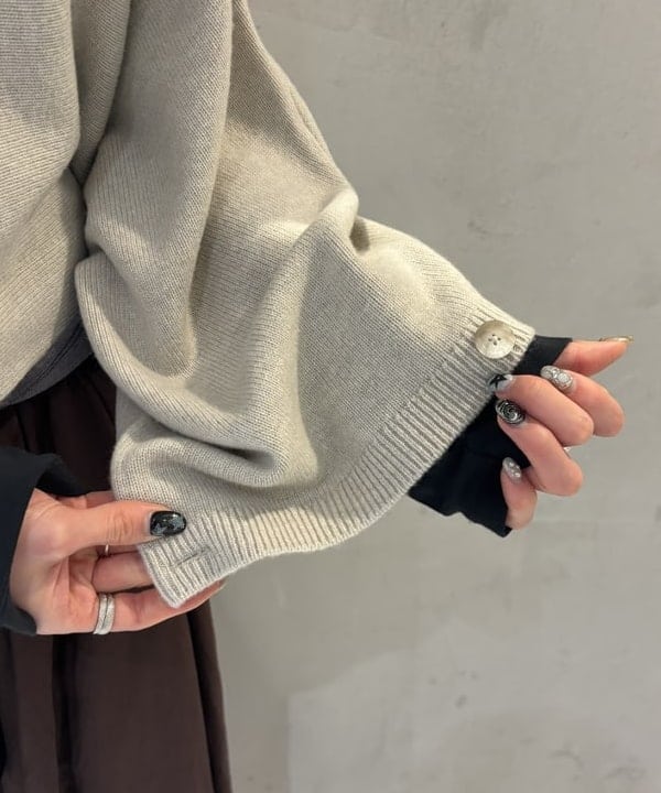 中平 あみさんの「BEAMS WOMEN｜	クロップド 2WAY ニット」を使ったコーディネート