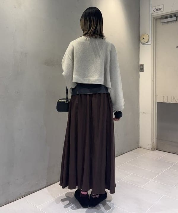 中平 あみさんの「BEAMS WOMEN｜	クロップド 2WAY ニット」を使ったコーディネート