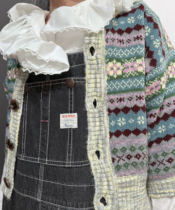 ando naoさんの「BEAMS WOMEN｜フェアアイル 5分袖 カーディガン」を使ったコーディネート