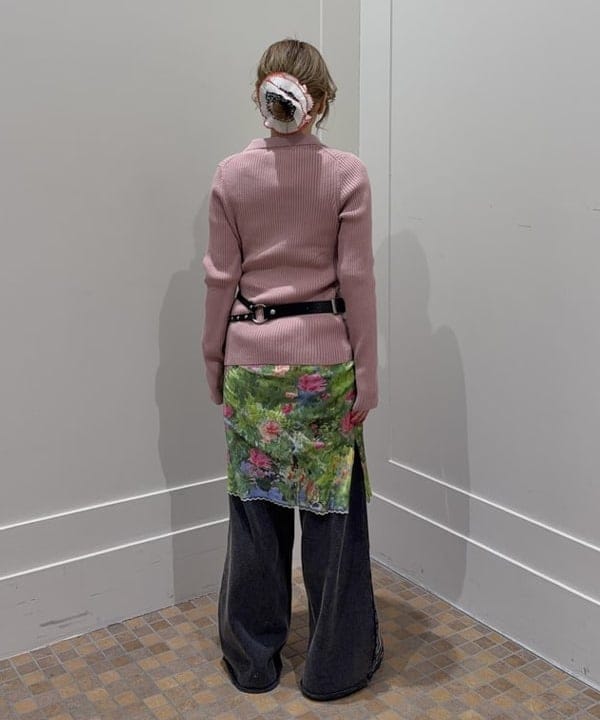 まゆちゃんさんの「BEAMS WOMEN｜リブ ニット ポロシャツ」を使ったコーディネート