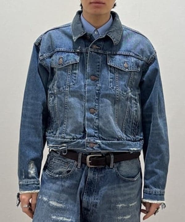 配島 孝明さんの「BEAMS WOMEN｜ワイドショート ダメージ デニム ジャケット」を使ったコーディネート