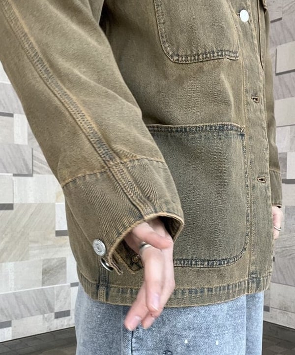 久保田 耀さんの「フェード デニム ルーズ カバーオールジャケット」を使ったコーディネート