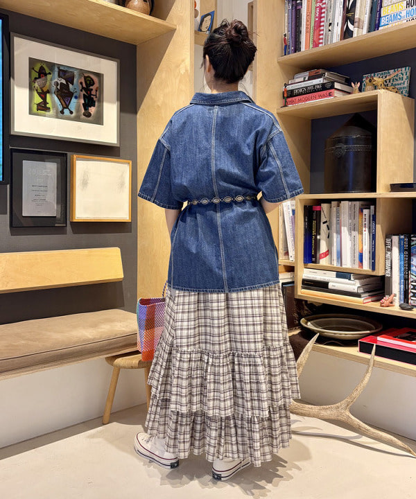 おのすさんの「BEAMS WOMEN｜デニム カバーオール ショートスリーブ」を使ったコーディネート