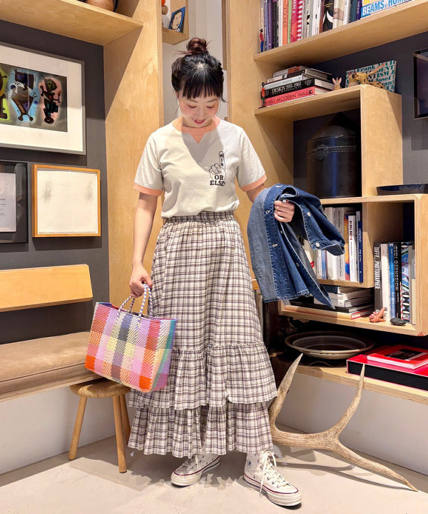 おのすさんの「BEAMS WOMEN｜デニム カバーオール ショートスリーブ」を使ったコーディネート