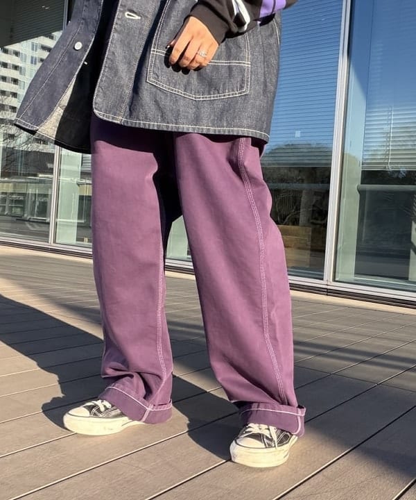 Heg.さんの「【ワイドフィット】マルチボーダー クルーネック スウェット」を使ったコーディネート