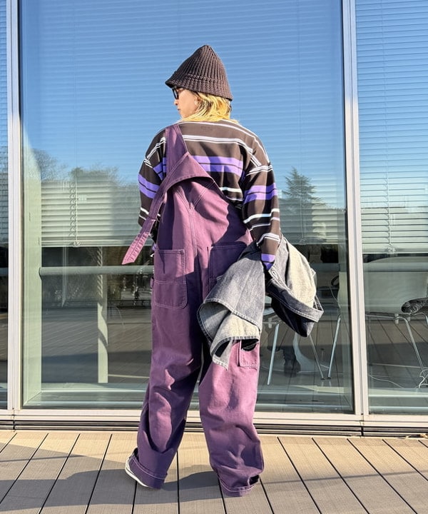 Heg.さんの「【ワイドフィット】マルチボーダー クルーネック スウェット」を使ったコーディネート