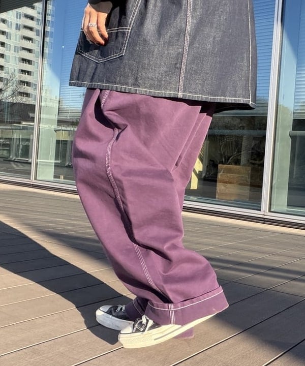 Heg.さんの「【ワイドフィット】マルチボーダー クルーネック スウェット」を使ったコーディネート