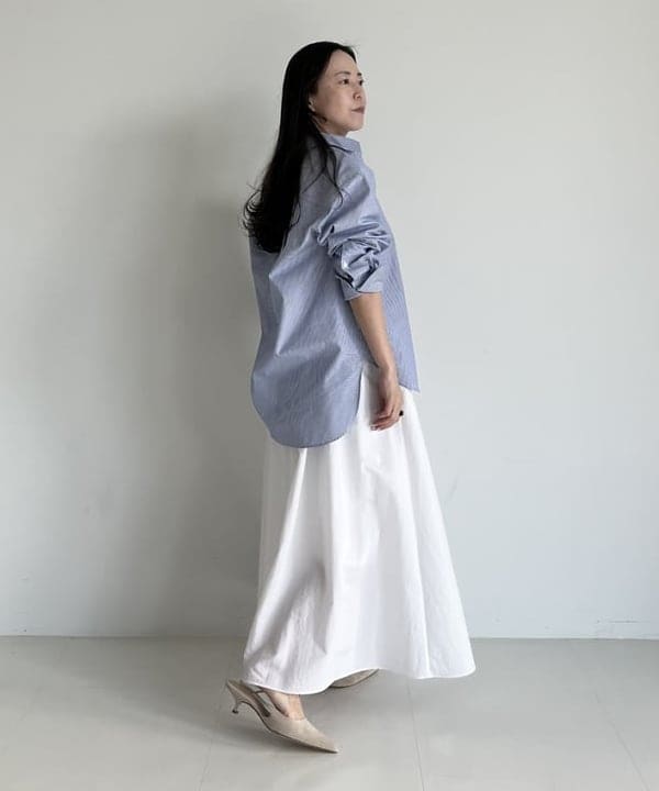 関 桂子さんの「BEAMS WOMEN｜ベーシック オーバーシャツ」を使ったコーディネート