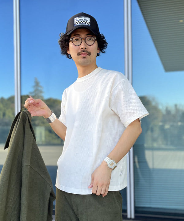 BAKU(東江 漠)さんの「BEAMS WOMEN｜【別注】UNIVERSAL OVERALL / MESH WIDE JACKET」を使ったコーディネート