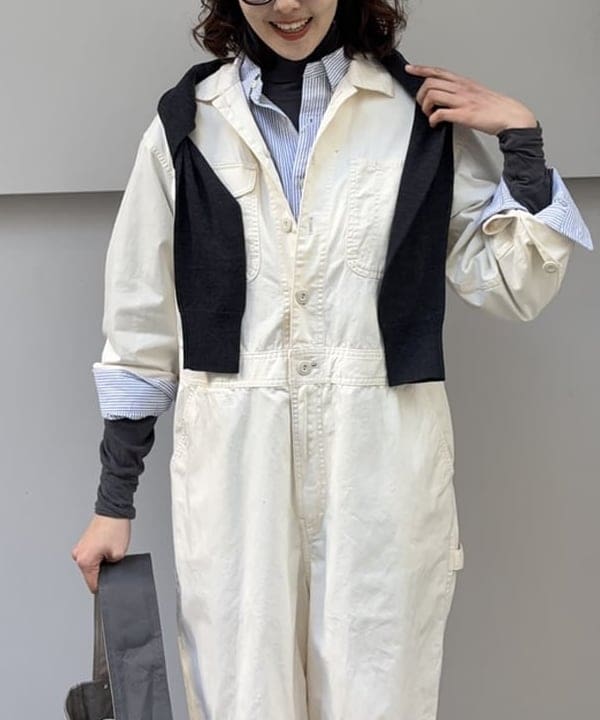 み　う　ちさんの「BEAMS WOMEN｜リブタートル ロングスリーブ カットソー」を使ったコーディネート