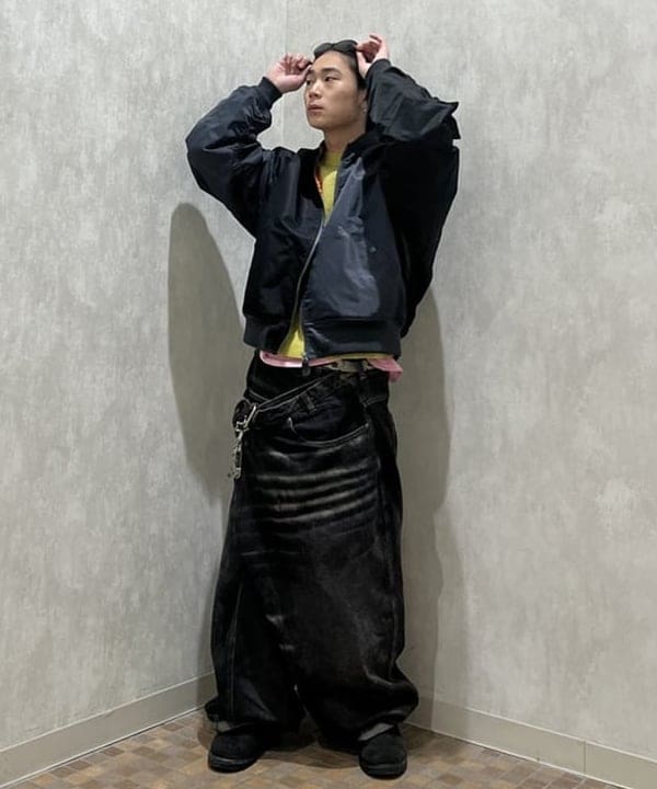 菊田 悠さんの「BEAMS WOMEN｜【ワイドフィット】クレイジー MA-1」を使ったコーディネート