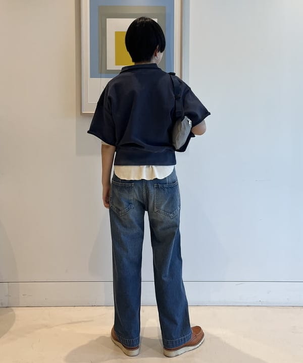 ミナミマリコさんの「BEAMS WOMEN｜ハーフジップ ショートスリーブ スウェット」を使ったコーディネート