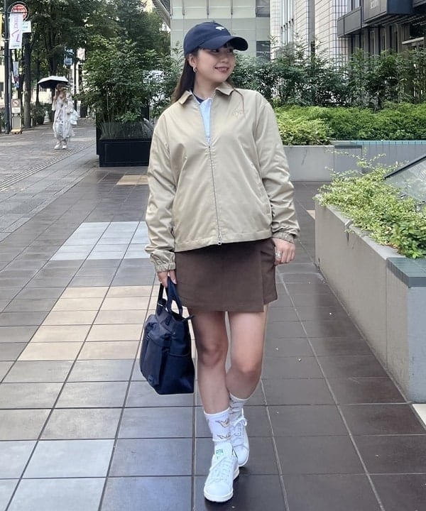 ビームスゴルフ　ダイヤキルティングジャケット　/XL　ベージュ　ストレッチ　刺繍 ビームスゴルフ ダイヤキルティングジャケット /XL ベージュ