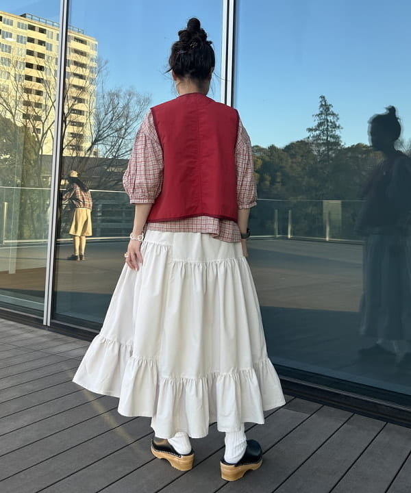 清水 彩乃さんの「BEAMS WOMEN｜シルバー ハート トグル ブレスレット」を使ったコーディネート