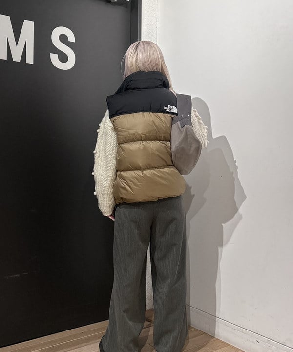 ando naoさんの「BEAMS WOMEN｜ヘリンボーン ハイウエスト ワイド パンツ」を使ったコーディネート