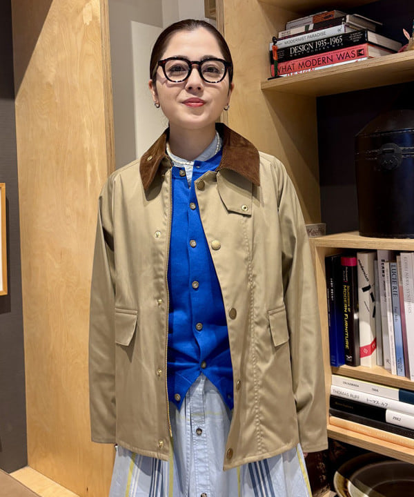 吉野 多恵さんの「BEAMS WOMEN｜14ゲージ クルーネック カーディガン」を使ったコーディネート