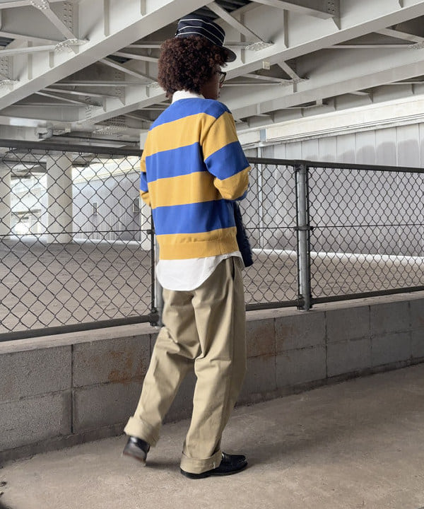 NADEL ナデールさんの「BEAMS WOMEN｜ワイドフィット 7ゲージ ラガー ニットポロシャツ」を使ったコーディネート