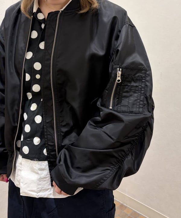 まゆちゃんさんの「BEAMS WOMEN｜ギャザー アーム MA-1」を使ったコーディネート