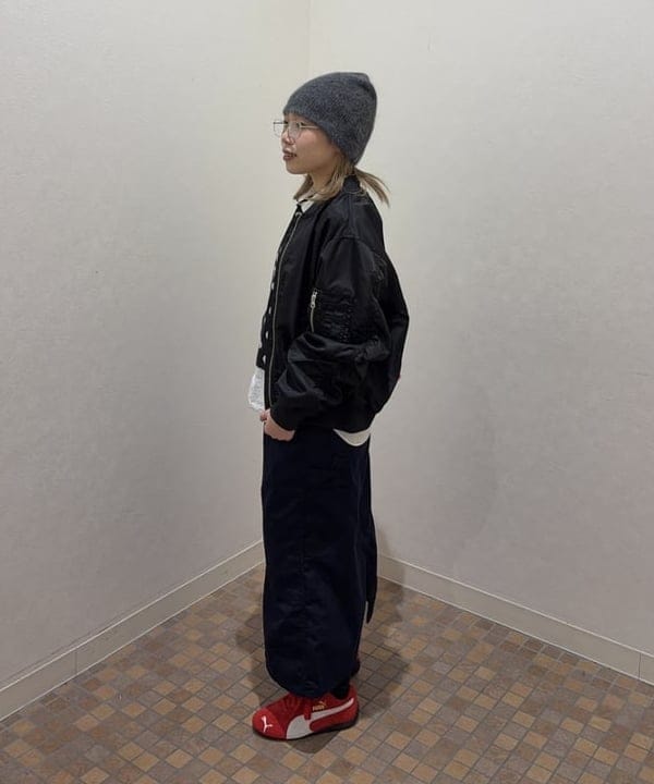 まゆちゃんさんの「BEAMS WOMEN｜ギャザー アーム MA-1」を使ったコーディネート