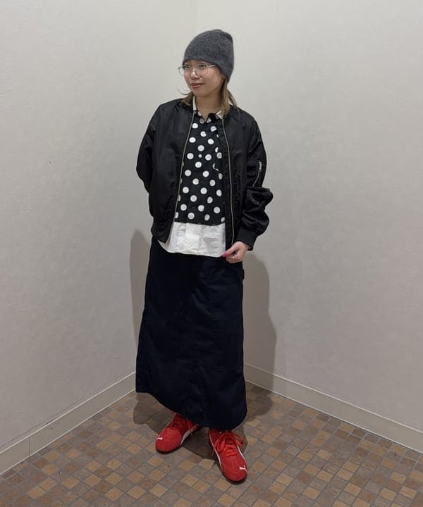 まゆちゃんさんの「BEAMS WOMEN｜ギャザー アーム MA-1」を使ったコーディネート